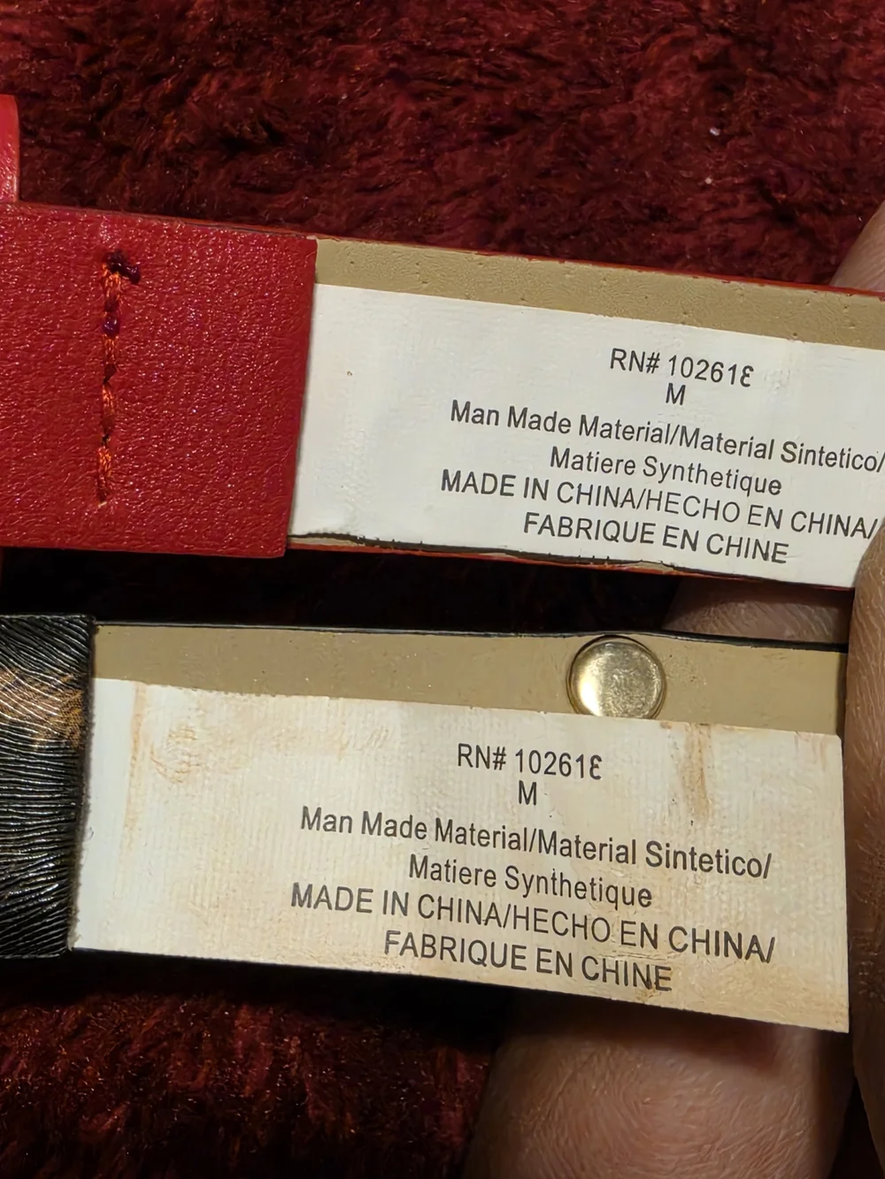 Steve Madden Red Leather Belt & Leopard Print Belt Set with Gold Accents